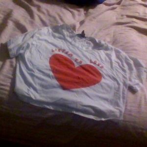 listen to love crop top